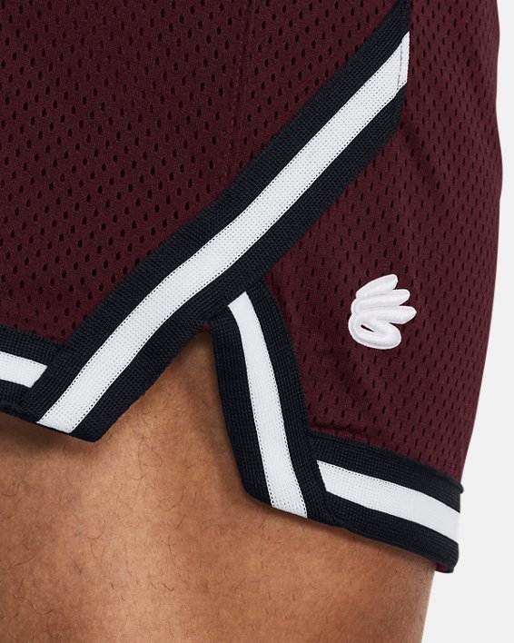 Men's Curry Mesh Shorts in Maroon image number 4